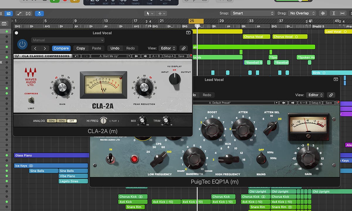 Waves CLA-2AコンプレッサーとPuigTech EQプラグイン