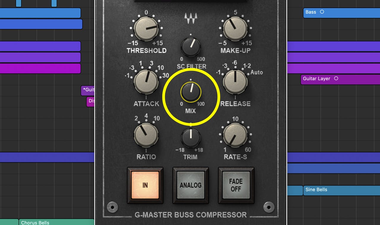 SSL Buss Compressorのミックスブレンド