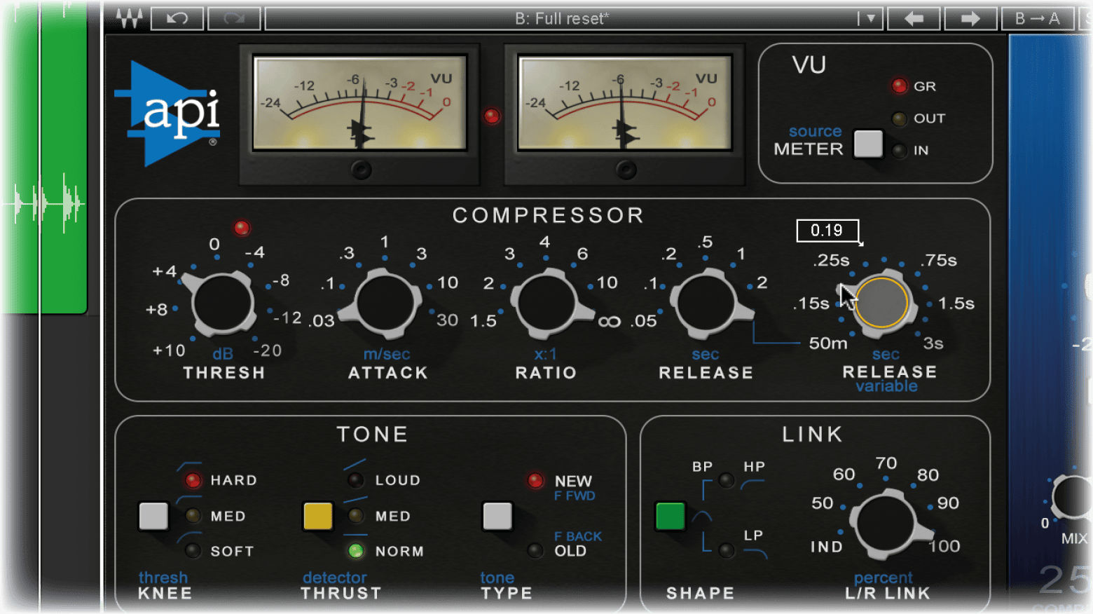 API 2500プラグインでのVariable Releaseモードの使用方法